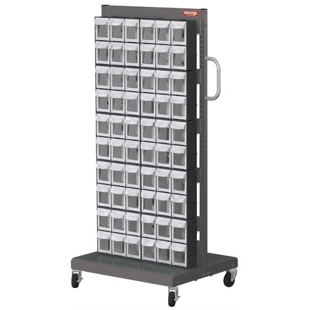 Lds Industries Mobile Parts Cart - Flip Out Bin, 120 Bins 1010545